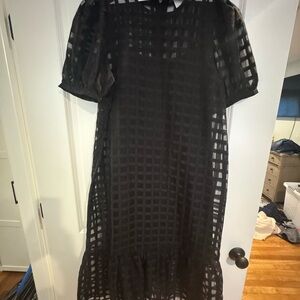 Tuckernuck, Hyacinth House Organza Windowpane Waverly Dress, Midi